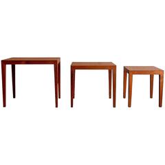 Severin Hansen Jr, Three Teak Nesting Tables,  Model 34 ABC