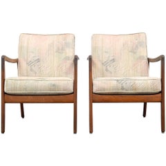Pair of Lounge Chairs by Ole Wanscher for France & Son, 1960s, Denmark