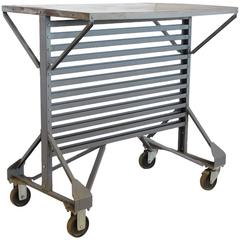 Mid-Century American Industrial Metal Table 10