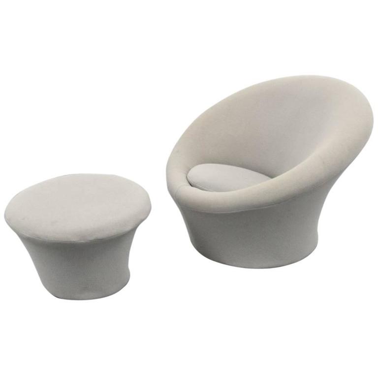 Pierre Paulin Mushroom Chair And Ottoman 1960s France At 1stdibs Pierre Paulin Mushroom Chair And Ottoman 1960s France For
