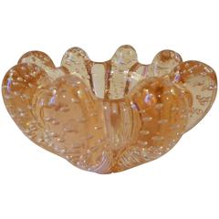 1950s Seguso Bubbling Pink Confection Murano Glass Bowl 6