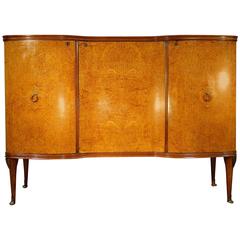 Mid-Century Italian Sideboard, Bar Cabinet, Serpentine Shape