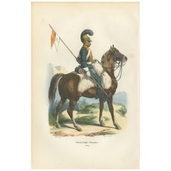 Chevau-Léger Français, Napoleonic Guard Cavalry Officer on Horseback, 1843