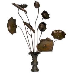 18th Century Bronze Temple Flowers