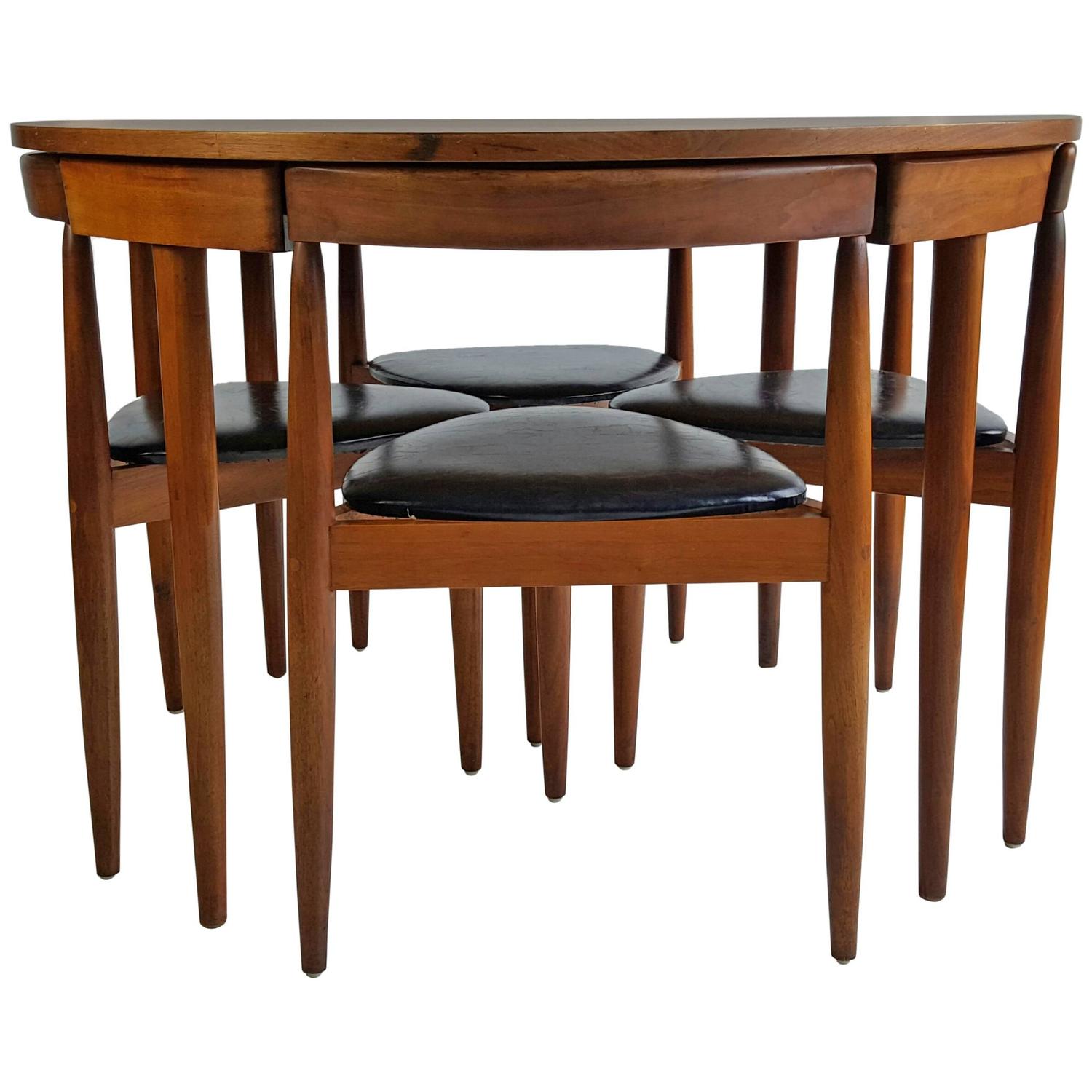 Mid Century Modern Dining Table Four Chairs Hans Olsen Frem Rojle