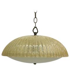 Aureliano Toso Flecked Murano Glass Pendant Light 2