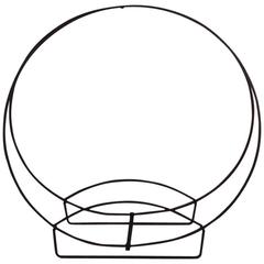Mid-Century Circular Wrought Iron Log Holder
