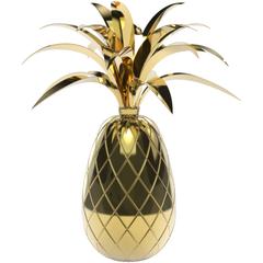 European Gold-Plated Brass Miranda Pineapple Table Lamp