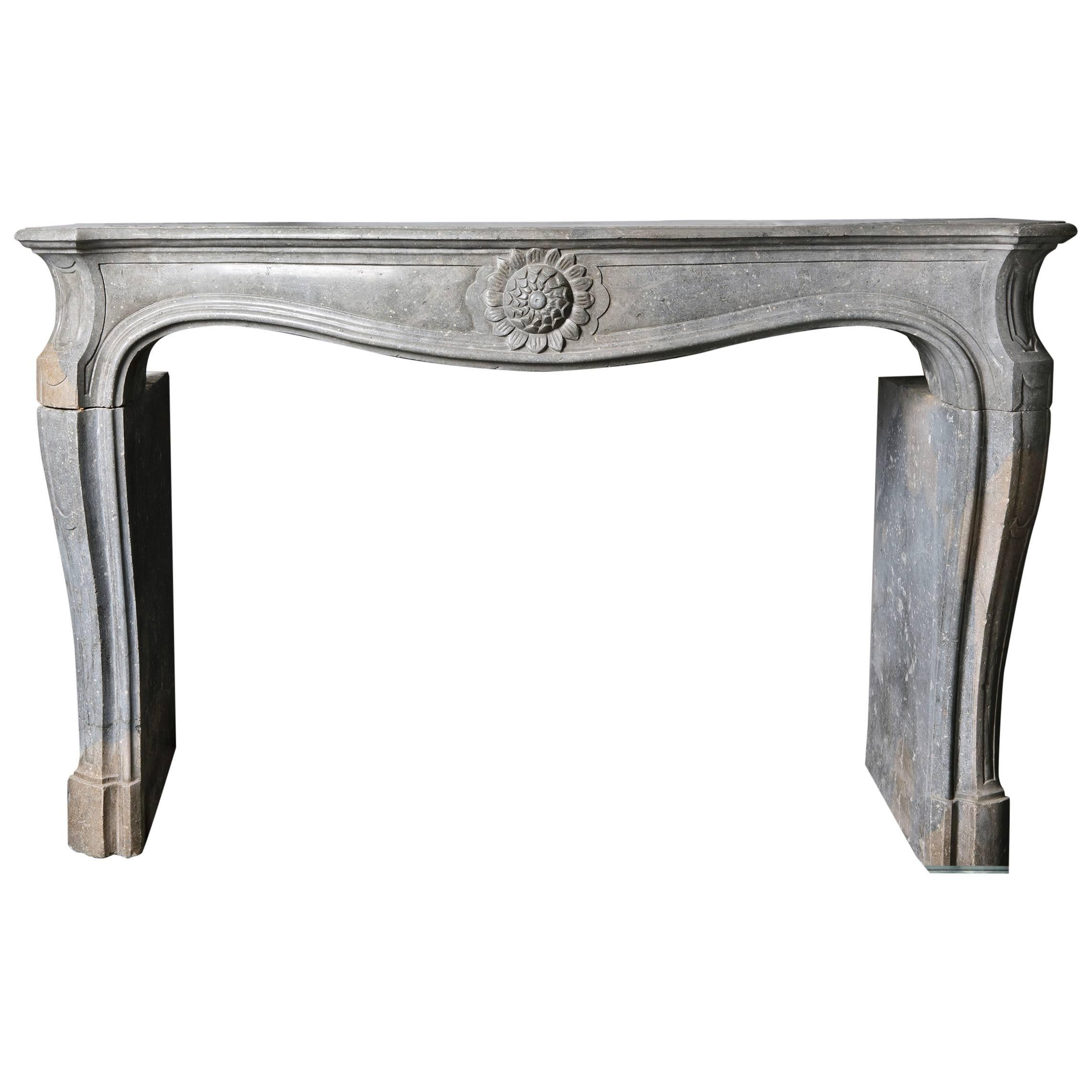 Early 18th Century Pierre de Bourgonge Mantel Piece with Louis XIV Reference For Sale