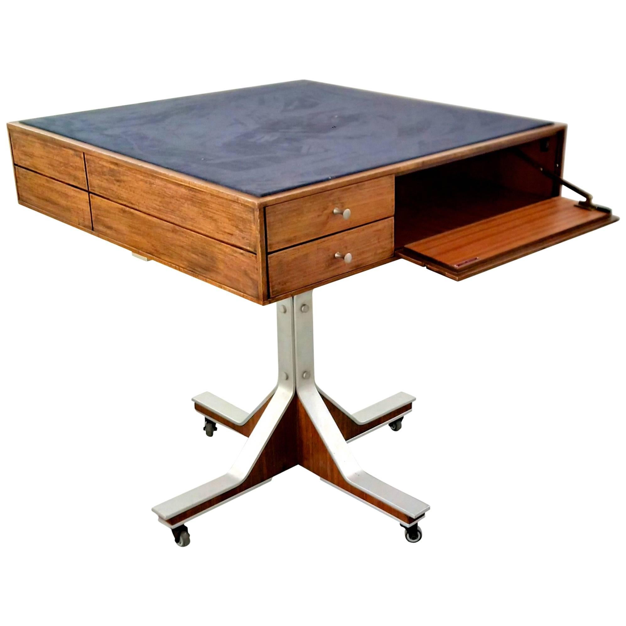 Mid-Century Italian Game Table in the Style of Gianfranco Frattini For Sale