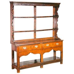 Mid-18th Century Oak Welsh Dresser and Rack