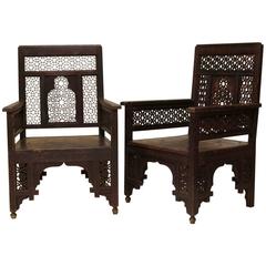 Handsome Pair of 19th Century Syrian Chairs 9