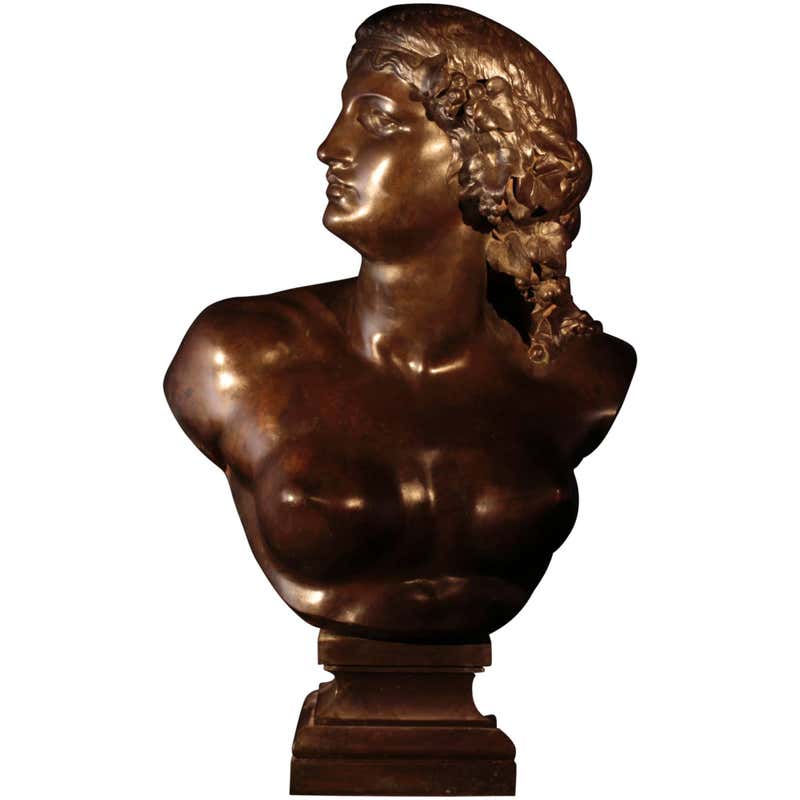 Bust Of Ariadne Jean Baptiste Known As Auguste Cl singer 19th bust-of-ariadne-jean-baptiste-known-as-auguste-cl-singer-19th