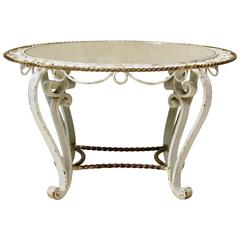 Round Art Deco Coffee Table, France, 1940s 10