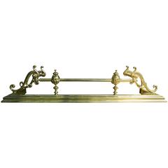French Polished Brass Fireplace Fender in the Victorian Style, 19th Century 2