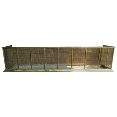 English Polished Brass and Mesh Fireplace Fender, 19th Century 8
