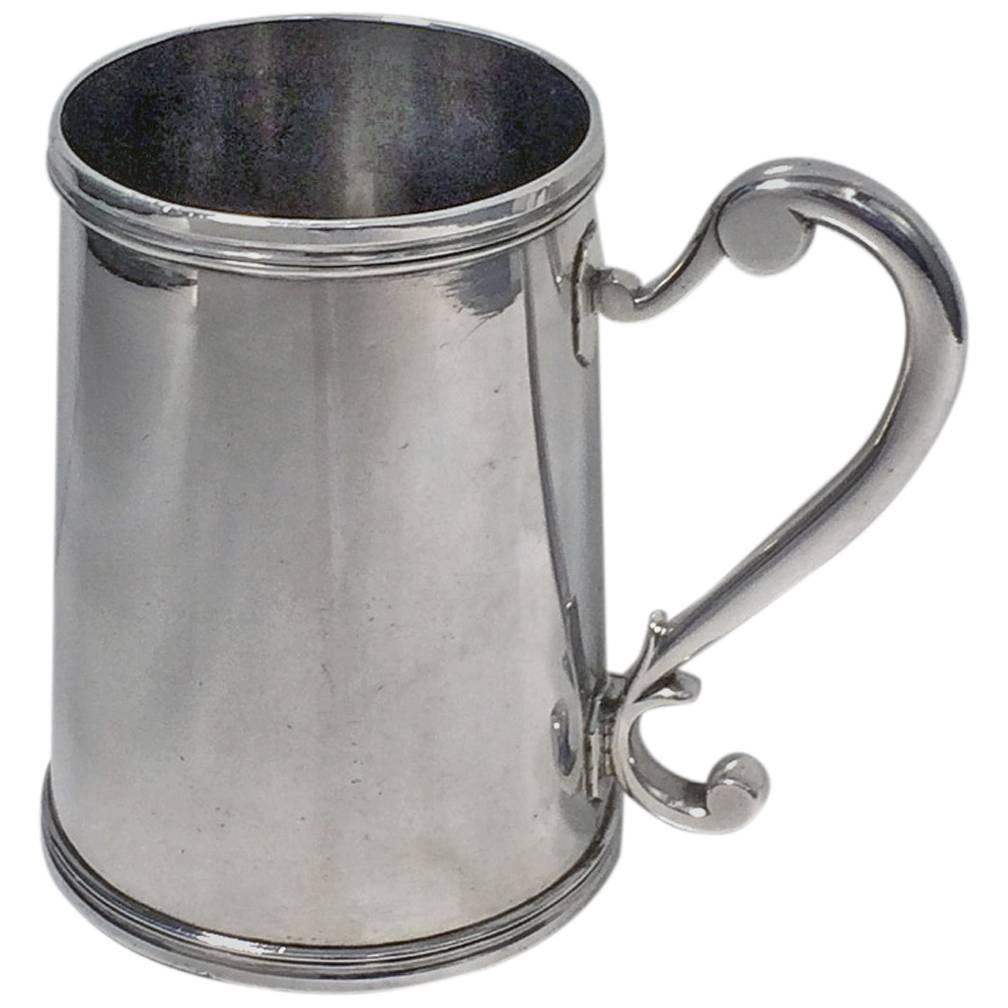 Rare Silver Mug, 18th Century Canadian or French Provincial, Makerâs Mark F.C