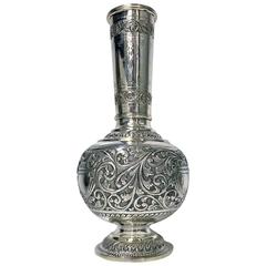 Probably Islamic Large Silver Vase, circa 1880-1900, 