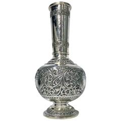 Antique Probably Islamic Large Silver Vase, circa 1880-1900,
