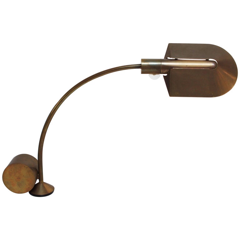 Cedric Hartman Counterweighted Brass Table Lamp For Sale