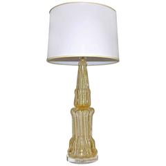 Large Barovier Murano Gold Tall Lamp