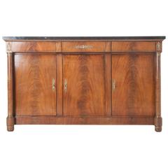 French 19th Century Mahogany Empire Enfilade with Marble Top