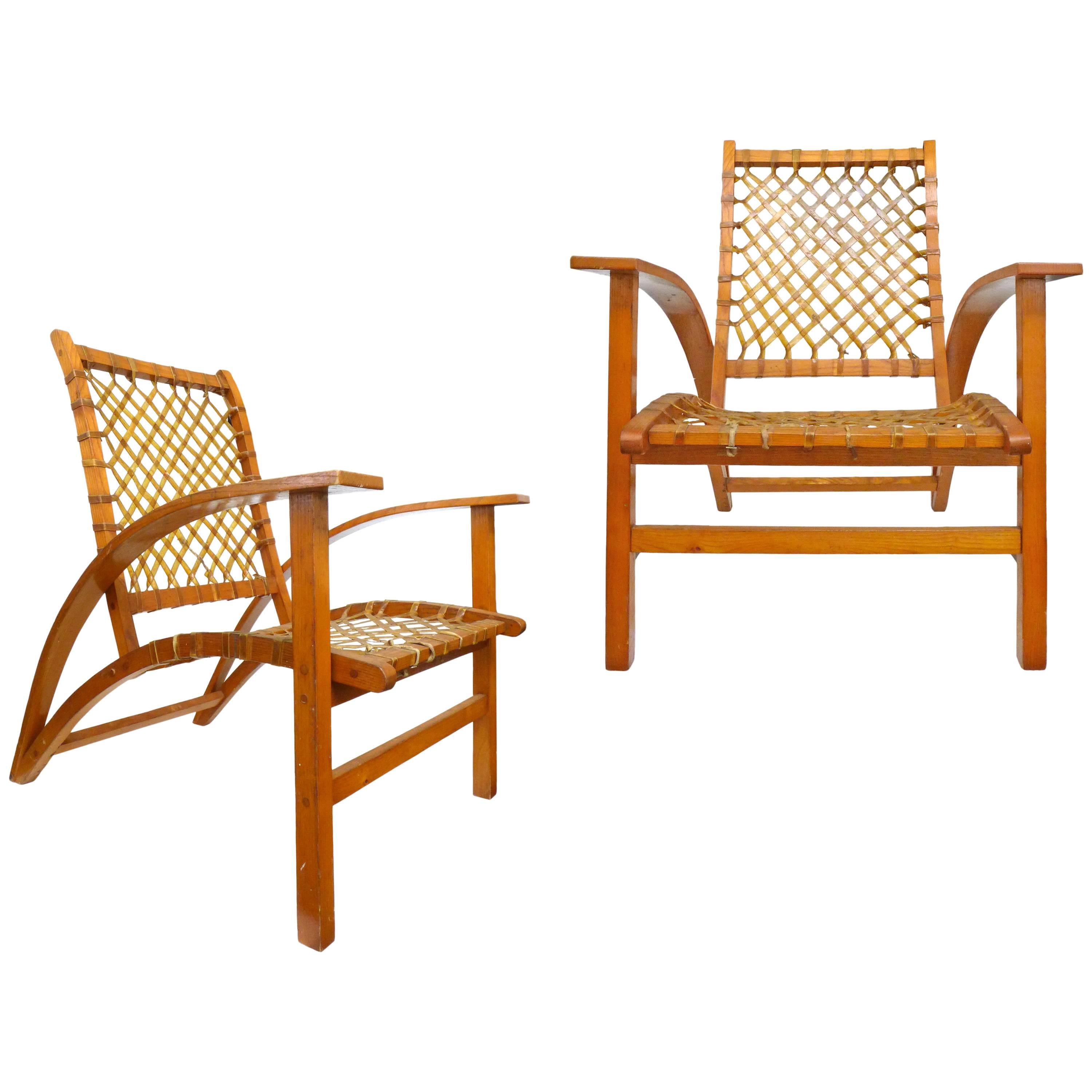 Pair of "Sno-Shu" Chairs by Carl Koch for Vermont Tubbs, Inc