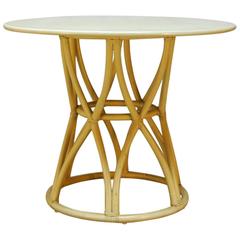 McGuire Round Bamboo Cage Dining Table