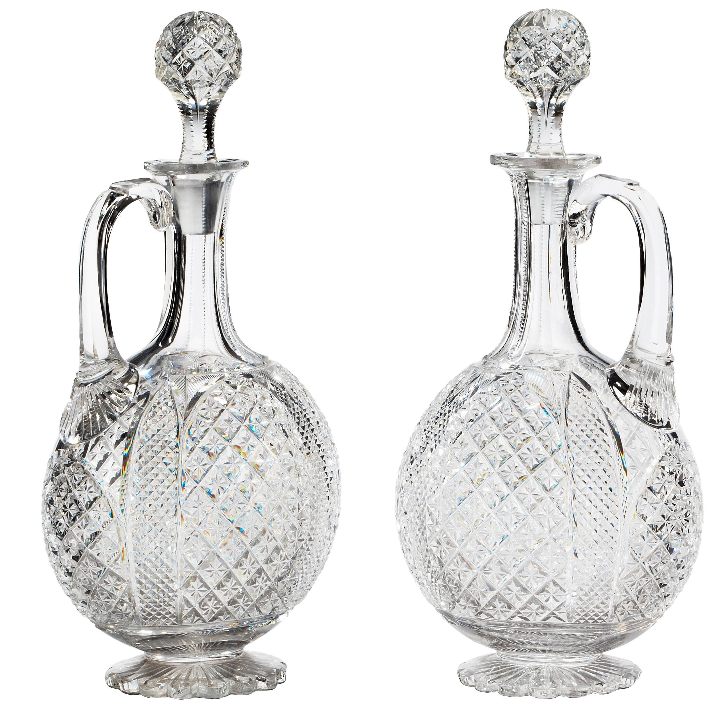 19th century cut glass decanters