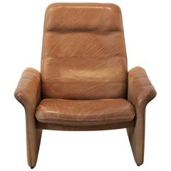 De Sede DS-50 Adjustable Lounge Chair in Soft Thick Brown Neck Leather 12