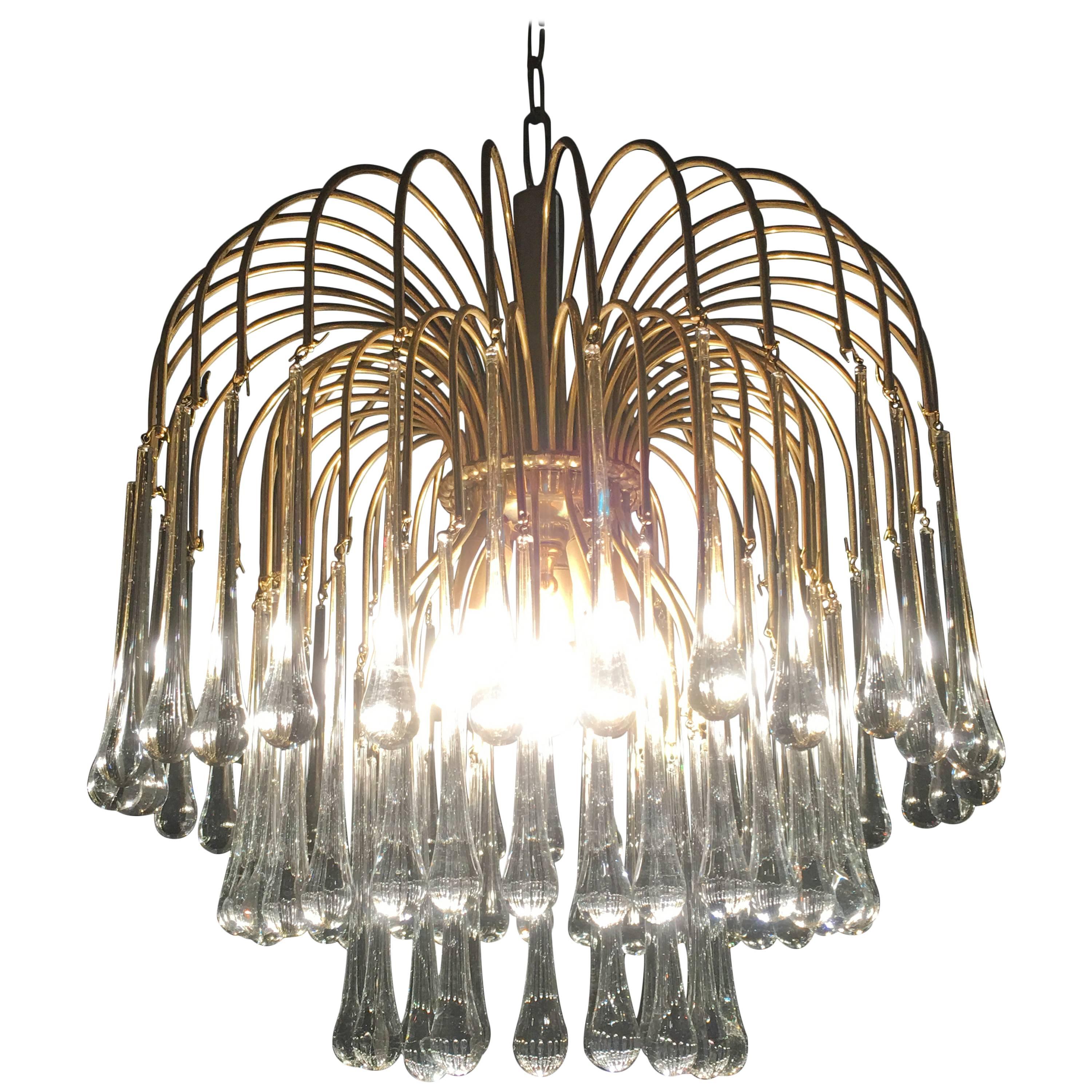 Lustre de Murano dans le style de Venini, années 1960 en vente