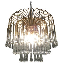 Vintage Murano Chandelier in the style of Venini, 1960s