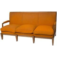French 1940s Canapé in Walnut Attributed to Maurice Jallot 11