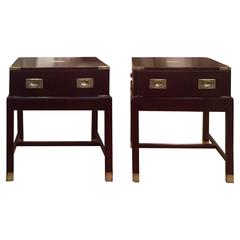 Pair of English Oak Campaign Chests