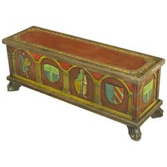 Artes De Mexico Spanish Revival Polychrome Wood Blanket Chest 7