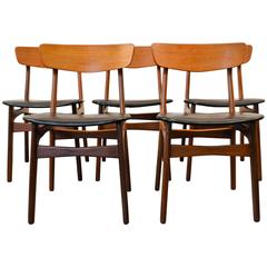 Mid-Century Modern Danish Teak/Plywood Dining Chairs