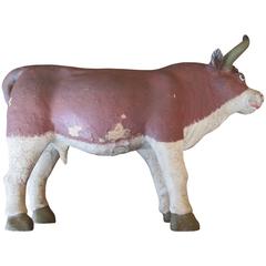 Antique Hereford Bull Figure