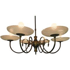 Rare Chandelier Reticello by Venini, 1940s 7