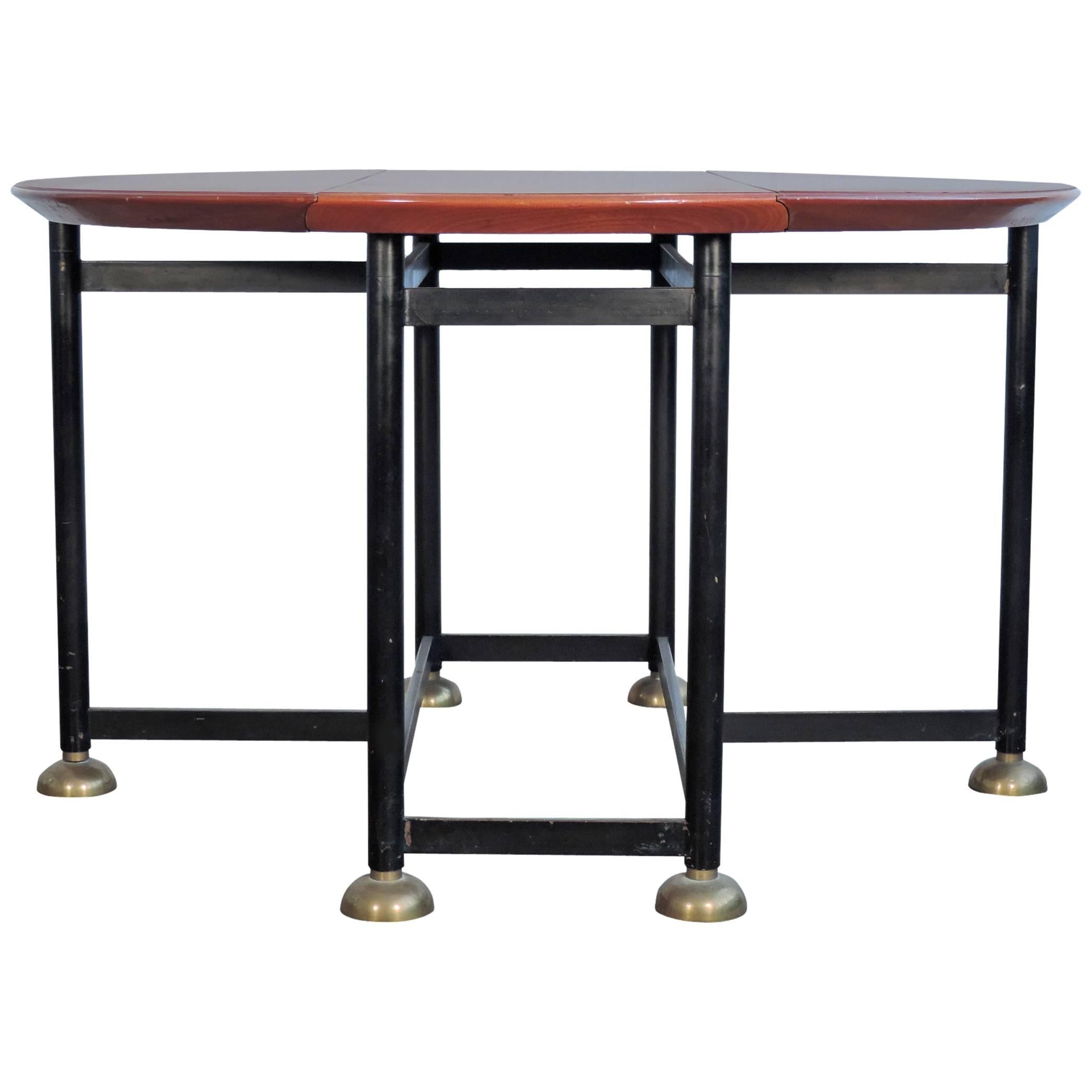 Architectural Italian 20th Century Folding Dining Table