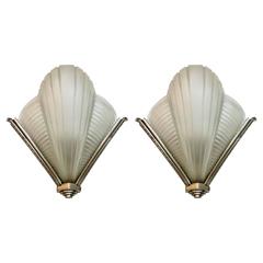 Pair of French Art Deco Wall Sconces by Petitot