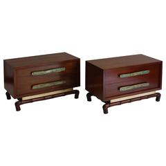 Pair of Frank Kyle Nightstands, pulls manufactured by Pepe Mendoza, circa 1958