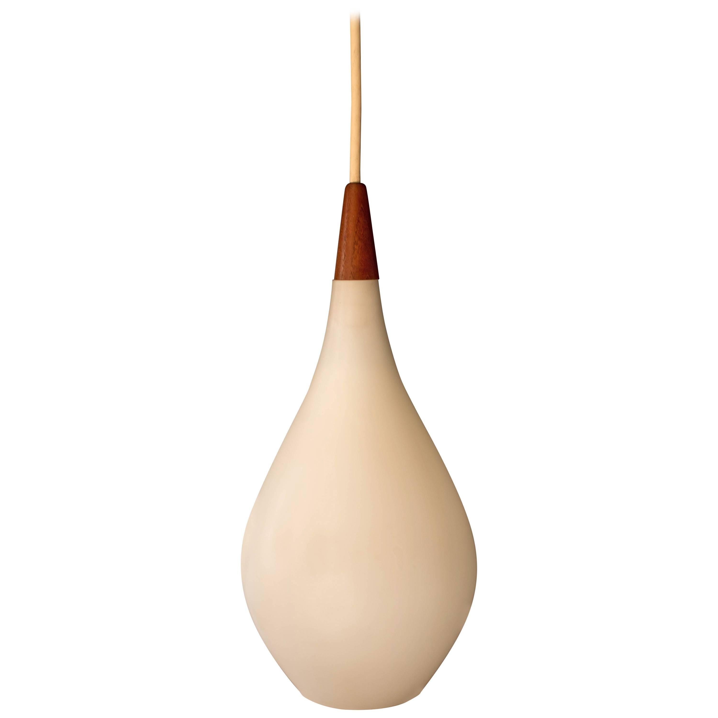 Vintage Danish Holmegaard Glass Pendant Light