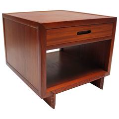 1950s Frank Lloyd Wright for Heritage Henredon Talesian Side Table with Drawer