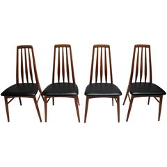 Set of Four 1960s Teak "Eva" Dining Chairs by Niels Koefoed for Koefoed Hornslet