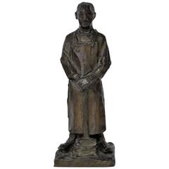 Bronze Sculpture of a Blacksmith by Lambertus Zijl, 1933