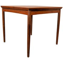 Poul Hundevad Teak Card Table with Extension Leaves