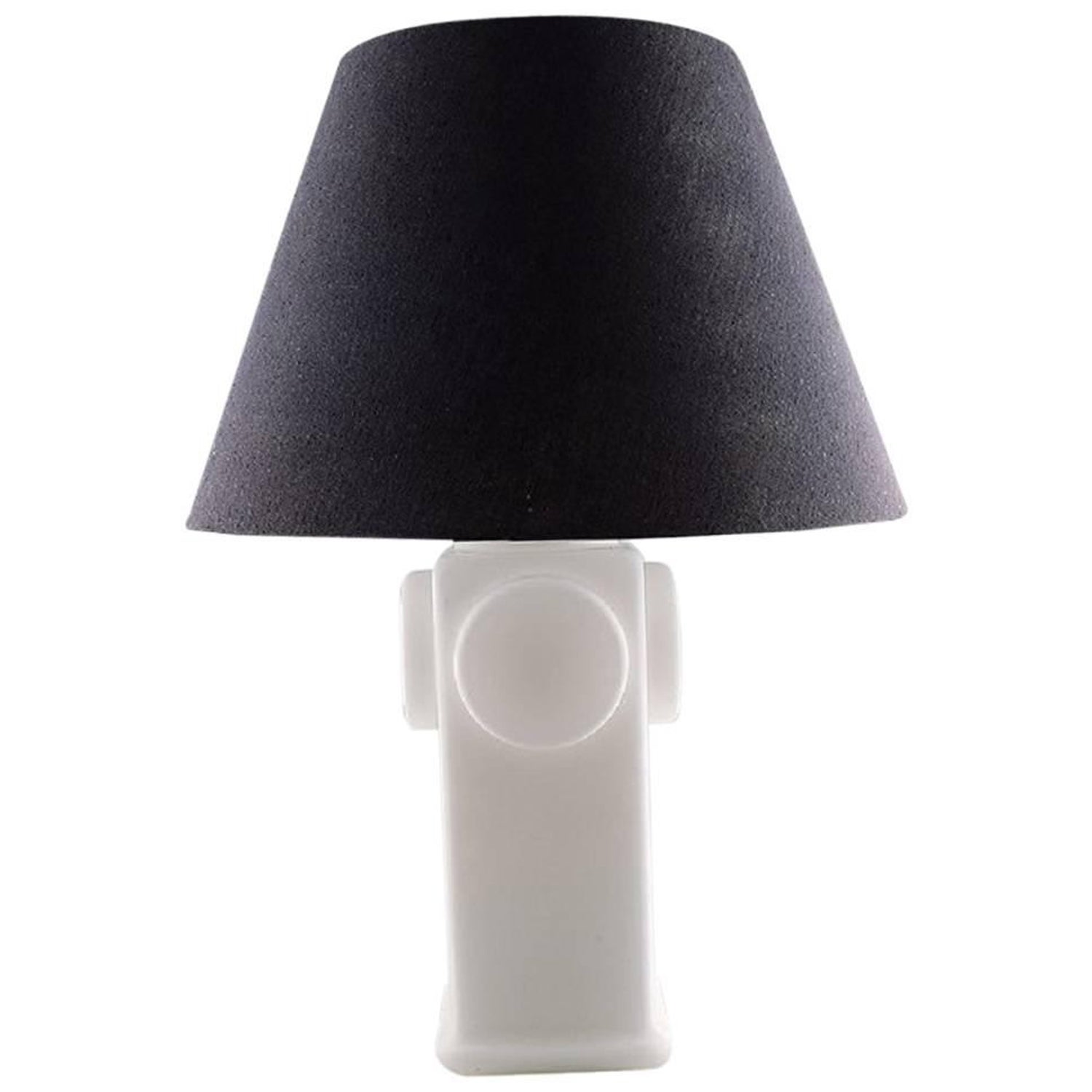 Carlo Moretti an Opal White Frosted Glass Table Lamp, Italy, 1980s For Sale  at 1stDibs