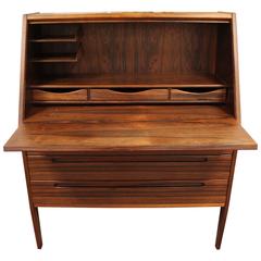 Danish Modern Torring Mobelfabrik Rosewood Drop Front Desk or Secretary