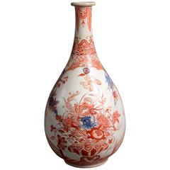 17th Century Arita Clobbered Arita Bottle Vase