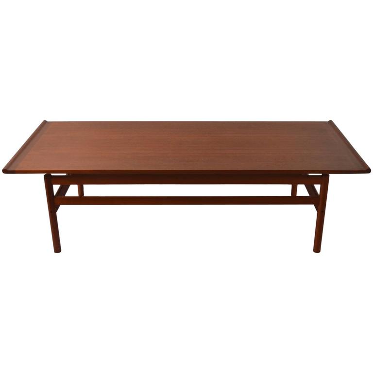 Large Teak Coffee Table For At 1stdibs Large Architectural Teak Coffee Table By Brode Blindheim